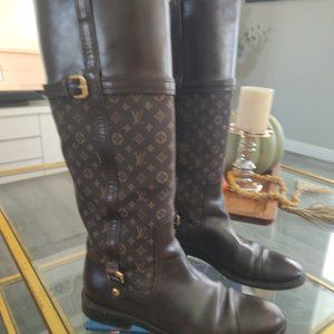Louis Vuitton Jodie Boots Pull on Monogram 38